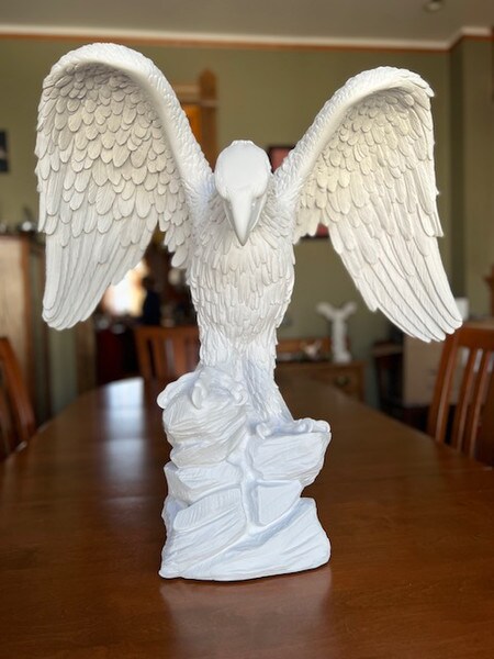 Alabaster Bald American Eagles marble sculpture architectural statues